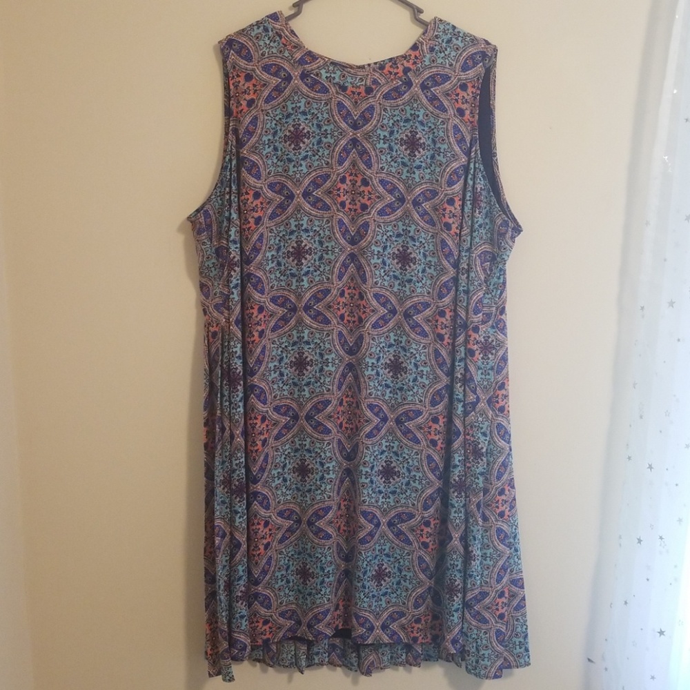 Pleated tunic tank dress